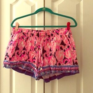 Lilly Pulitzer Drawstring Shorts Flamingo
